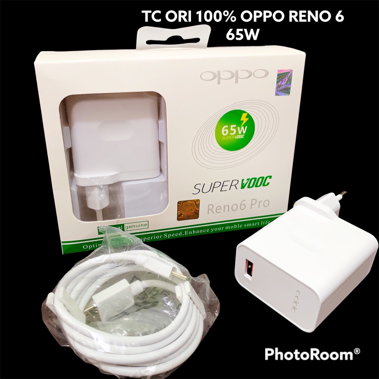 TRAVEL CHARGER ORIGINAL 100% OPPO RENO 6 PRO 65W MICRO